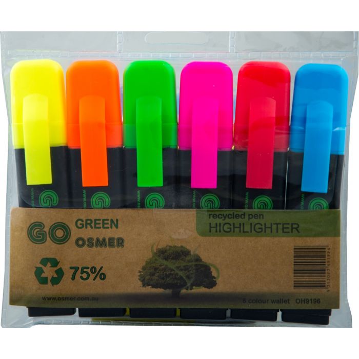 Osmer Highlighters 6 Colour Wallet